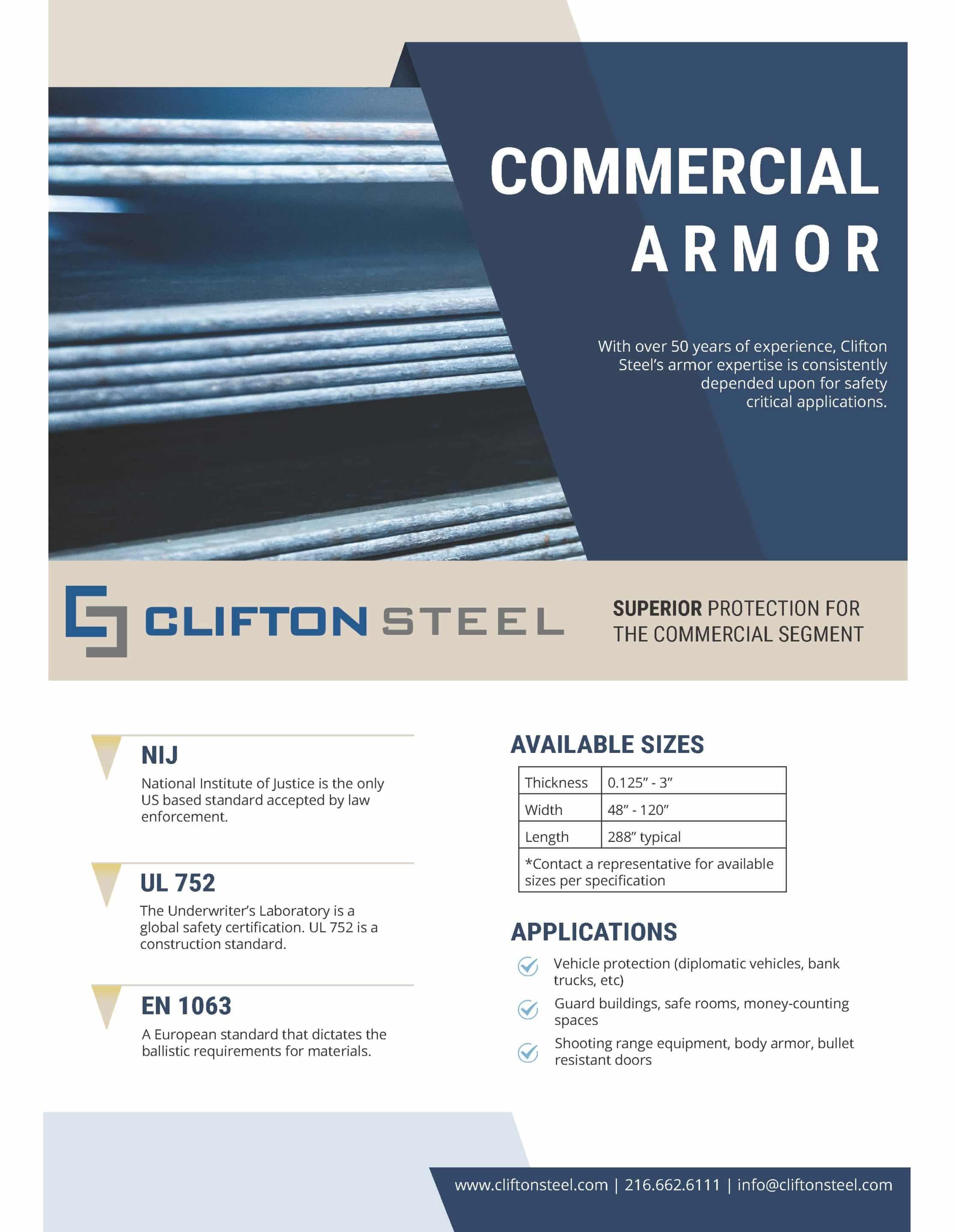 Commercial Armor Steel