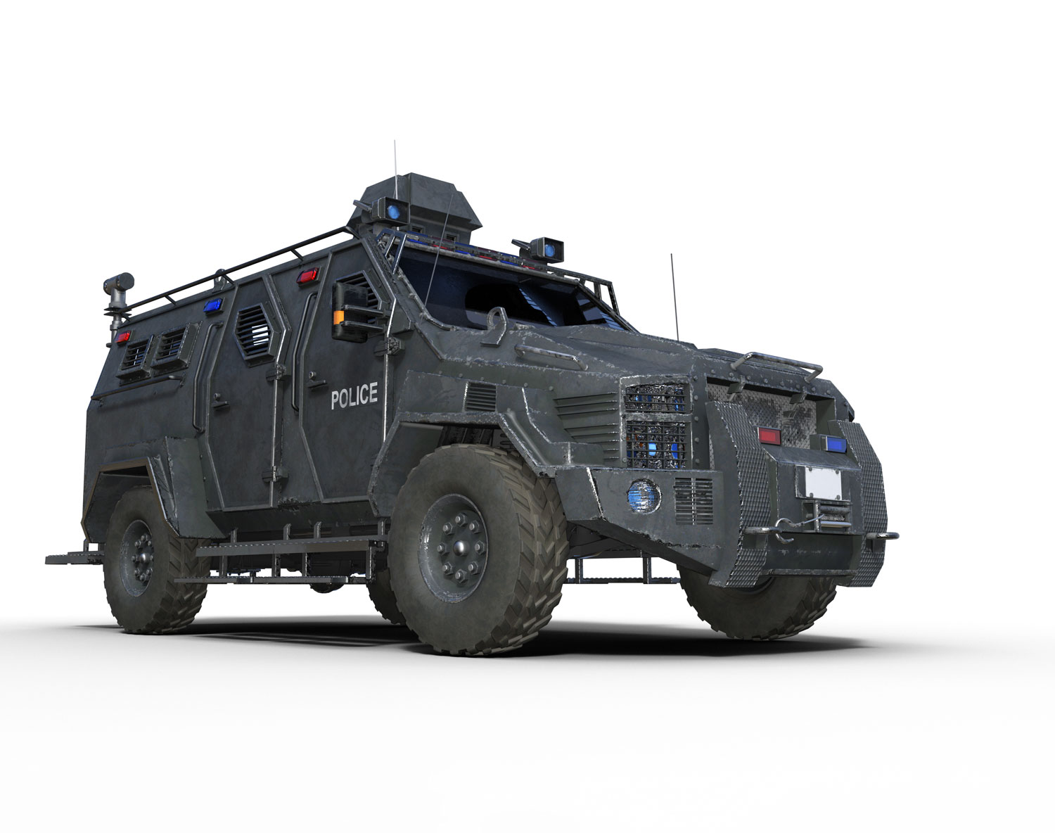 commercial armor on a police vehicle